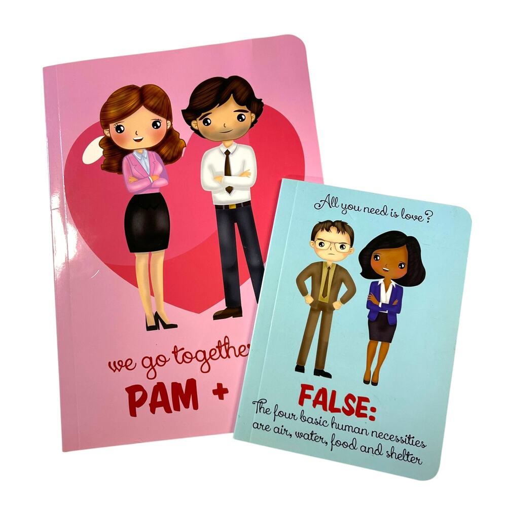 The Office Pam Jim Dwight Kelly Notebook Set NBC Lined Journals Lot of 2